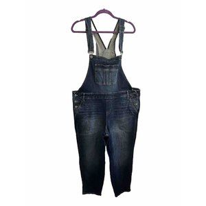 Torrid Denim Overalls Dark Blue Wash Women 22 Stretchy  Straight Leg